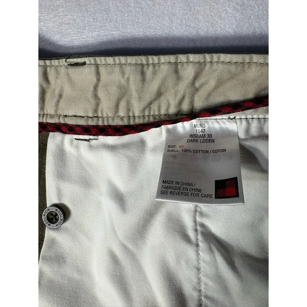 WOOLRICH 1547 Dark Loden Brown Corduroy Trousers Pants 40x30 cotton